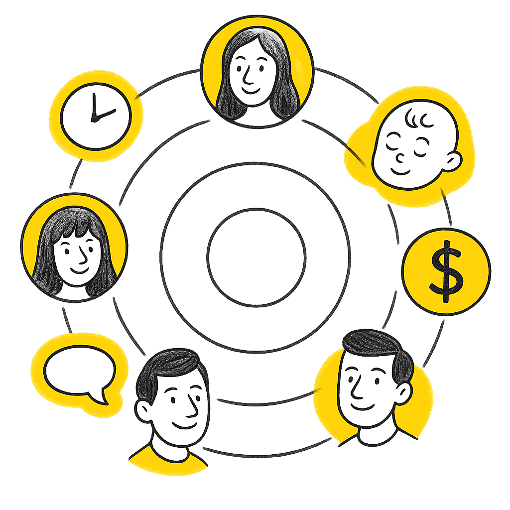 Nanny share illustration